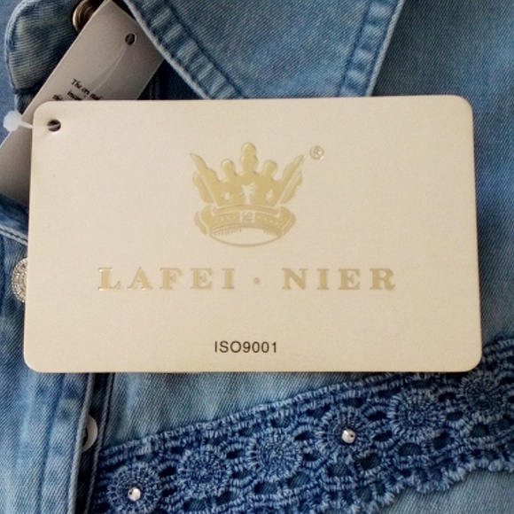 LAFEI-NIER Blue Shirt NWT! - Picture 2 of 6